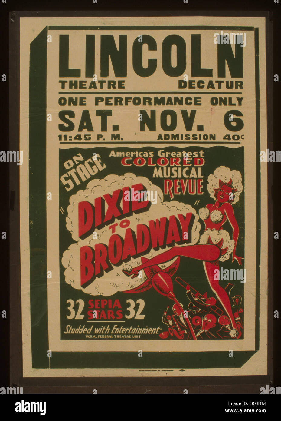 Auf der Bühne Amerikas größte bunte musikalische Revue von Dixie an B. Stockfoto