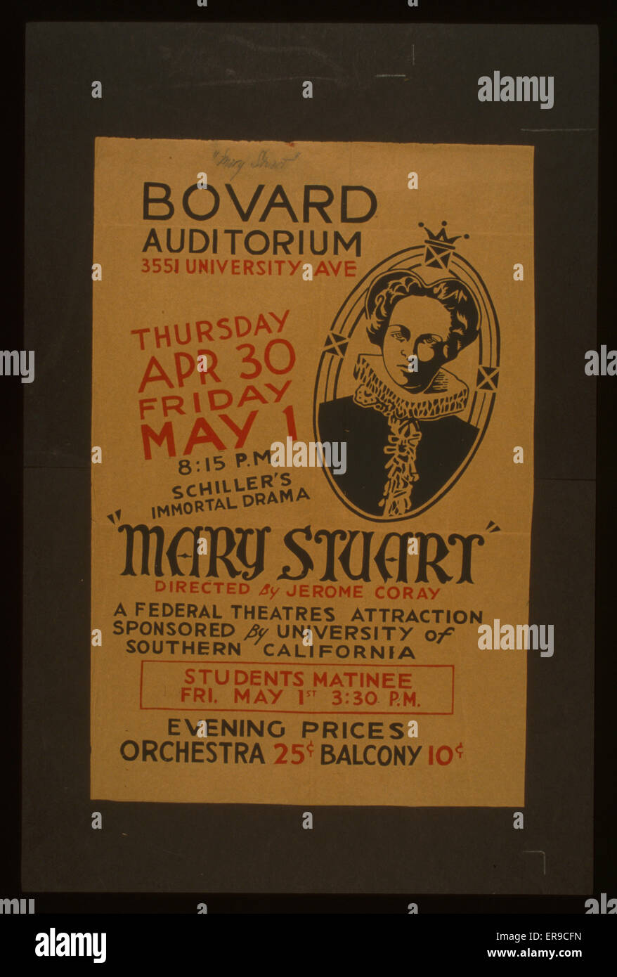 Mary Stuart Regie Jerome Coray Mary Stuart Regie von Stockfoto