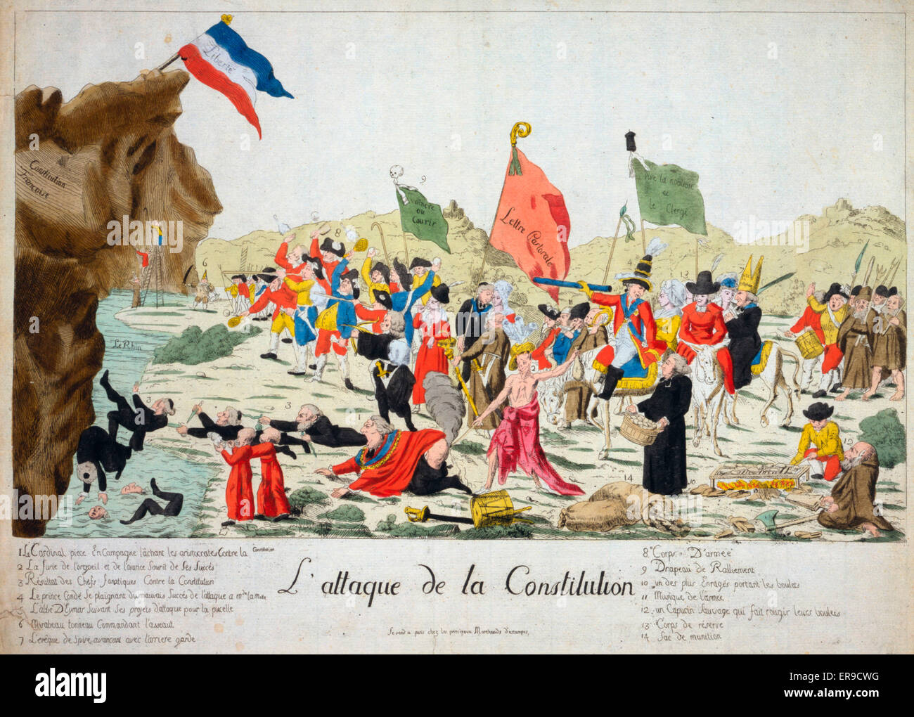 L'Attaque de la Verfassung Stockfoto