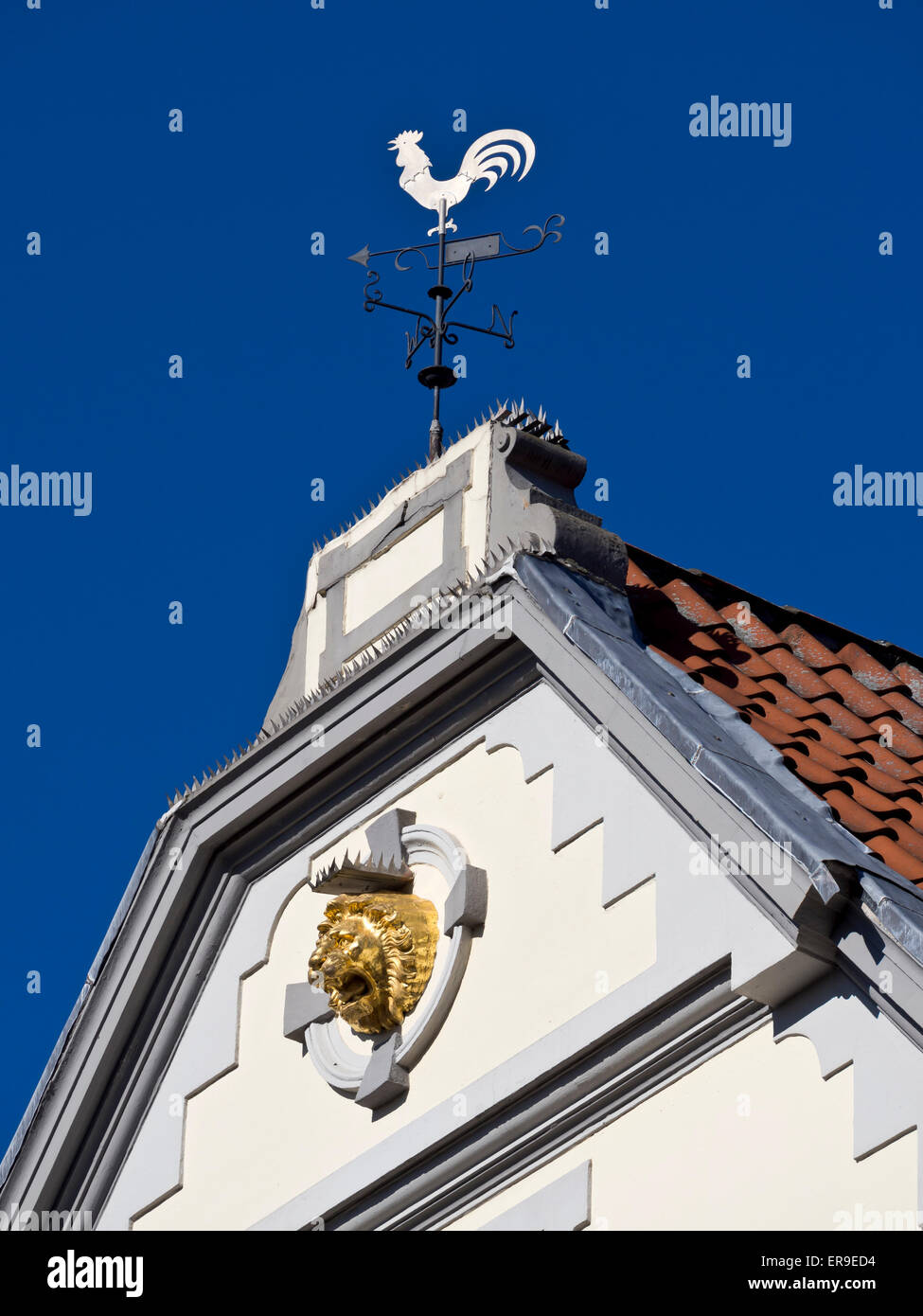 Fachwerkhaus, Detail, Giebel, alte Stadt Celle, Niedersachsen, Deutschland, Europa Stockfoto