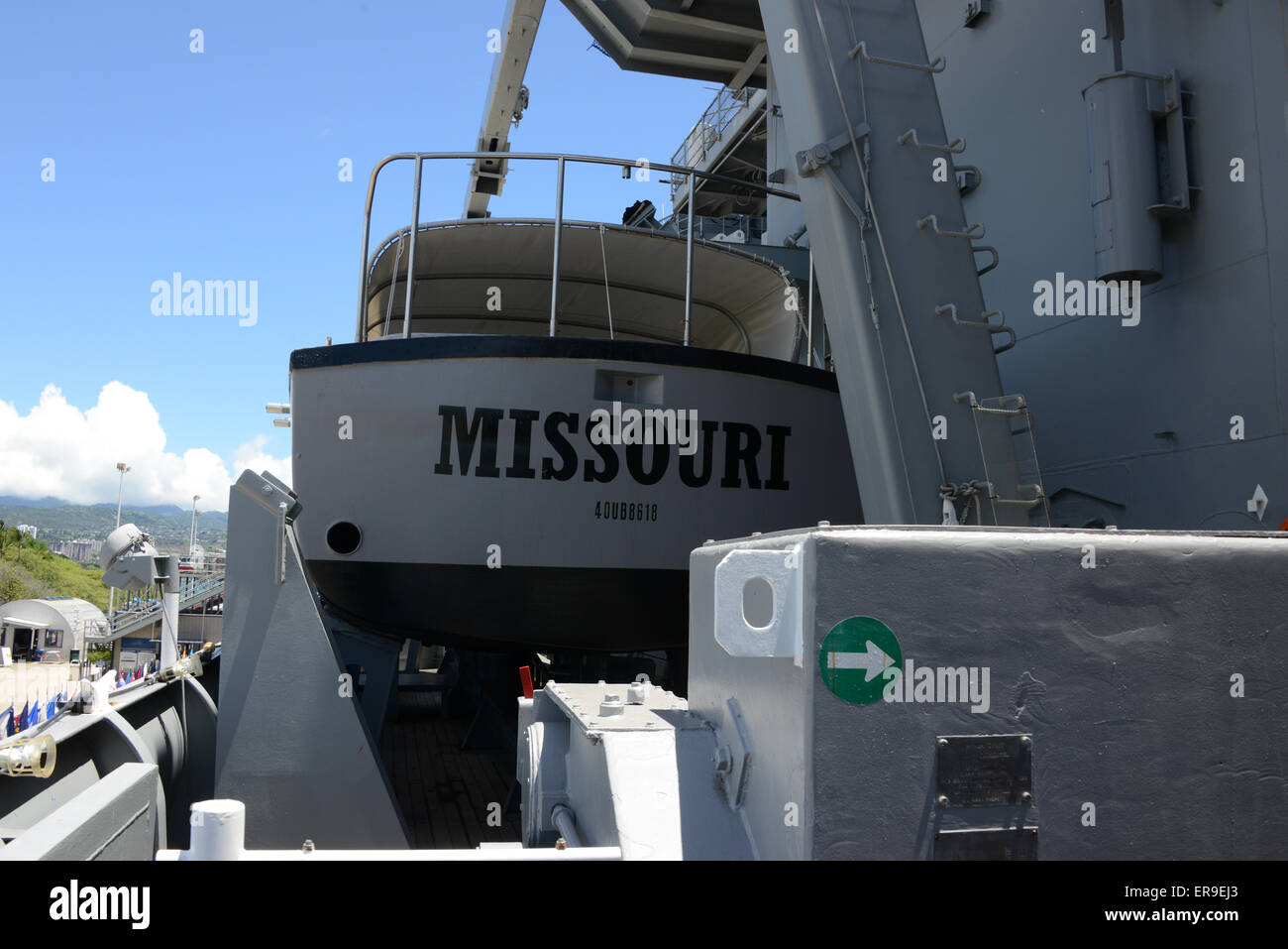 USS Missouri (BB-63), Schlachtschiff Missouri Memorial; Hawaii Stockfoto