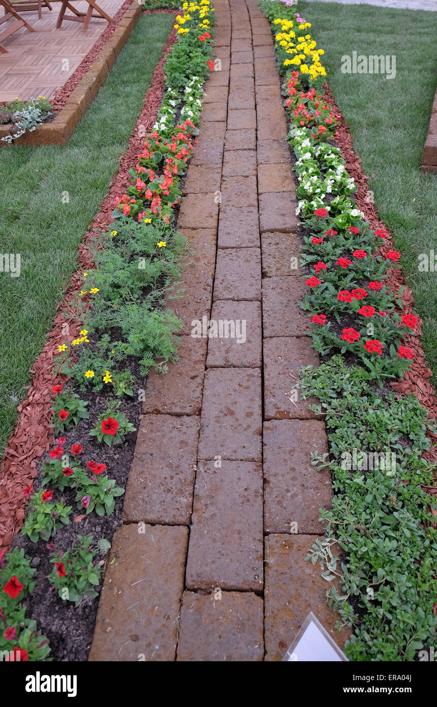 Blumen auf Floraart, 50 Internationale Gartenschau in Zagreb, Kroatien, am 27. Mai 2015 ausgesetzt. Stockfoto