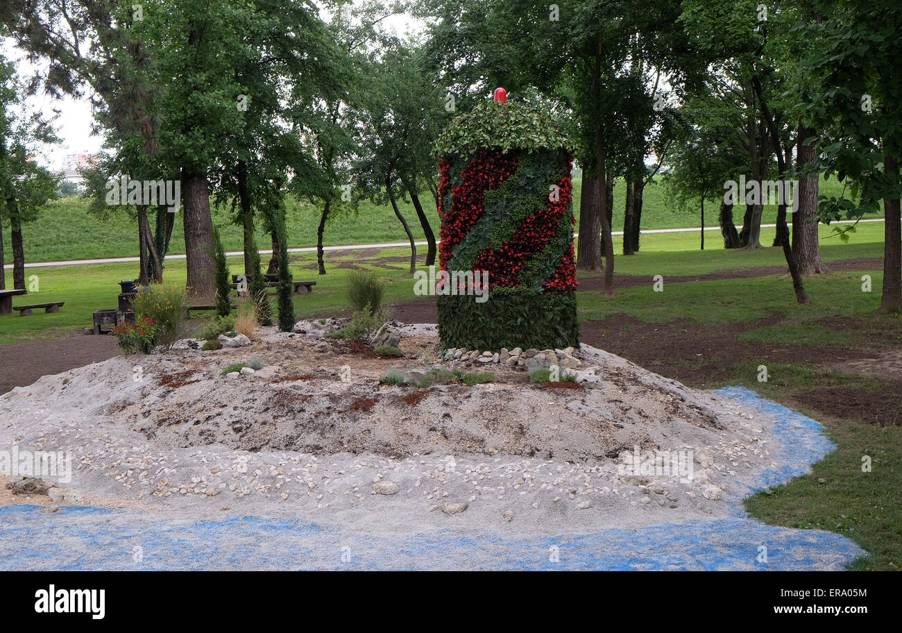 Blumen auf Floraart, 50 Internationale Gartenschau in Zagreb, Kroatien, am 27. Mai 2015 ausgesetzt. Stockfoto