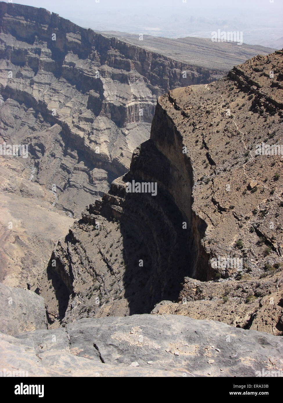 Grand Canyon Wadi Ghul - Oman Stockfoto