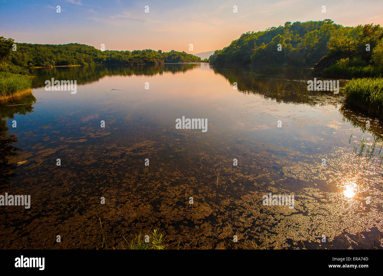 Italien Piemont Canavese Francigena Weise die Pistono See Stockfoto