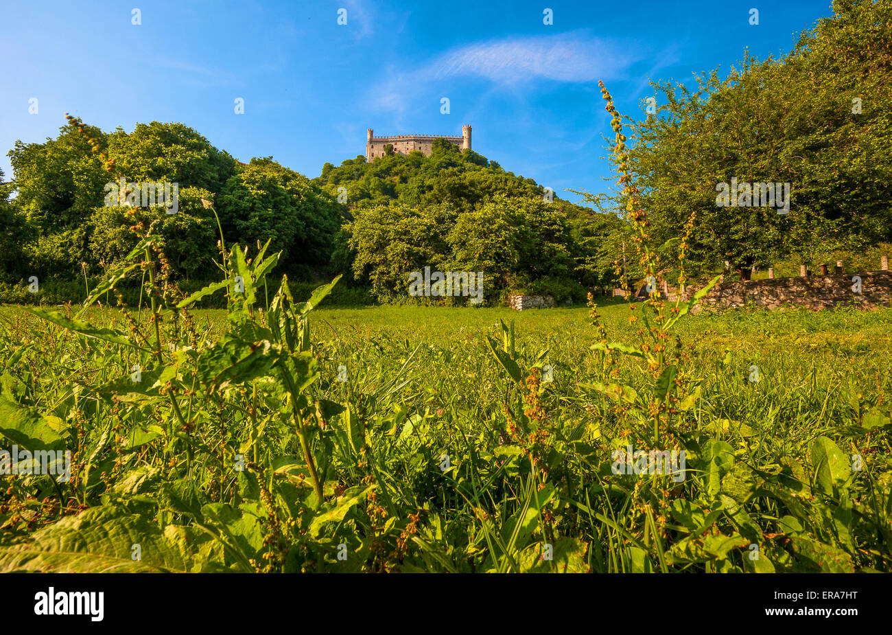 Italien Piemont Canavese Francigena Weise Ivrea Montalto Dora Castle Del XII Jh. Stockfoto