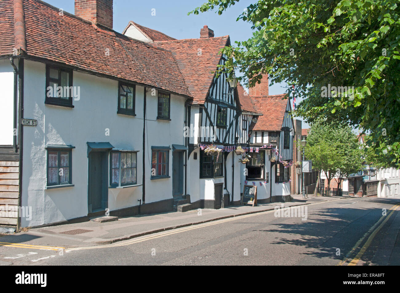 Bishops Stortford, Hertfordshire High Street Stockfoto