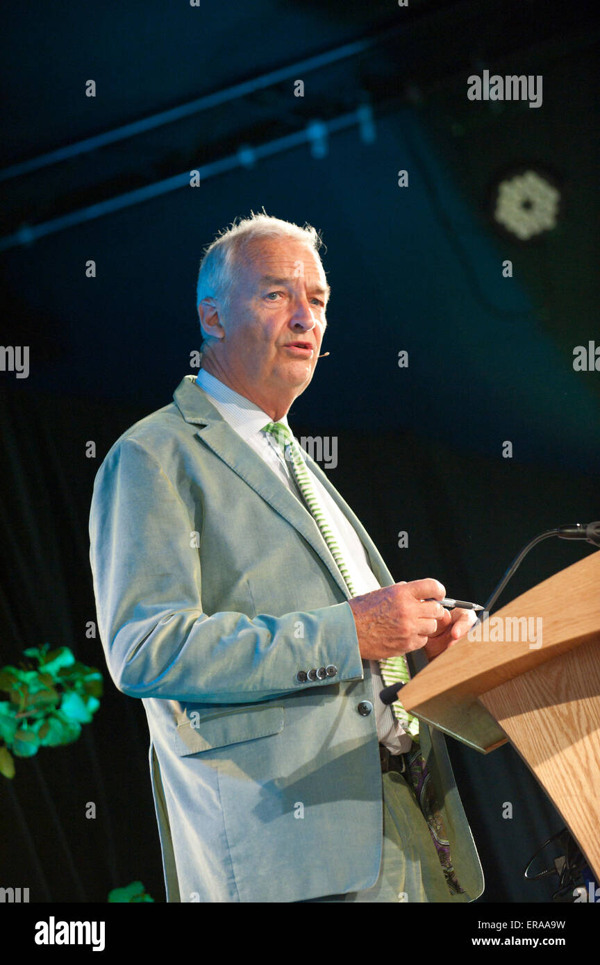 Hay-on-Wye, Powys, UK. 30. Mai 2015. Jon Snow, der englische Journalist und TV-Moderatorin – The Joseph Rotblat Lecture - Hay Festival 2015. Bildnachweis: Graham M. Lawrence/Alamy Live-Nachrichten. Stockfoto