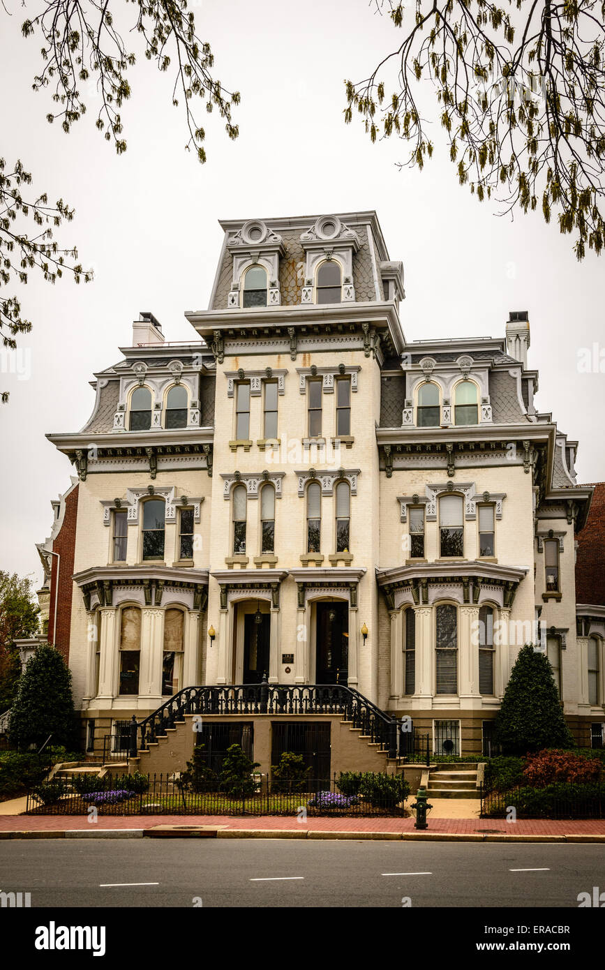 Viktorianischen Stadthaus, 1-2 Logan Circle, 13th Street NW, Washington, DC Stockfoto