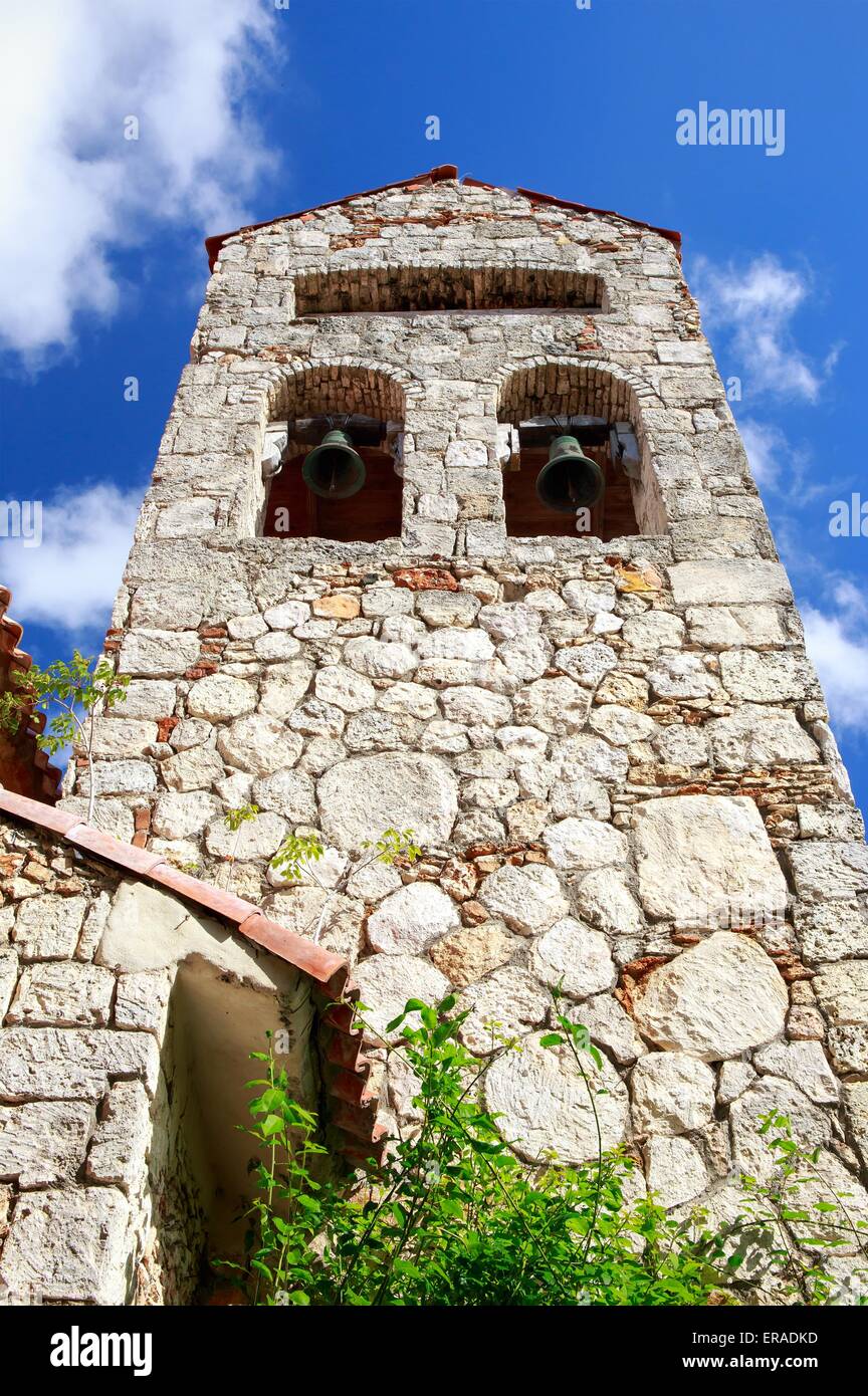 Glockenturm in Casa de Campo Dorf, Dominikanische Republik Stockfoto