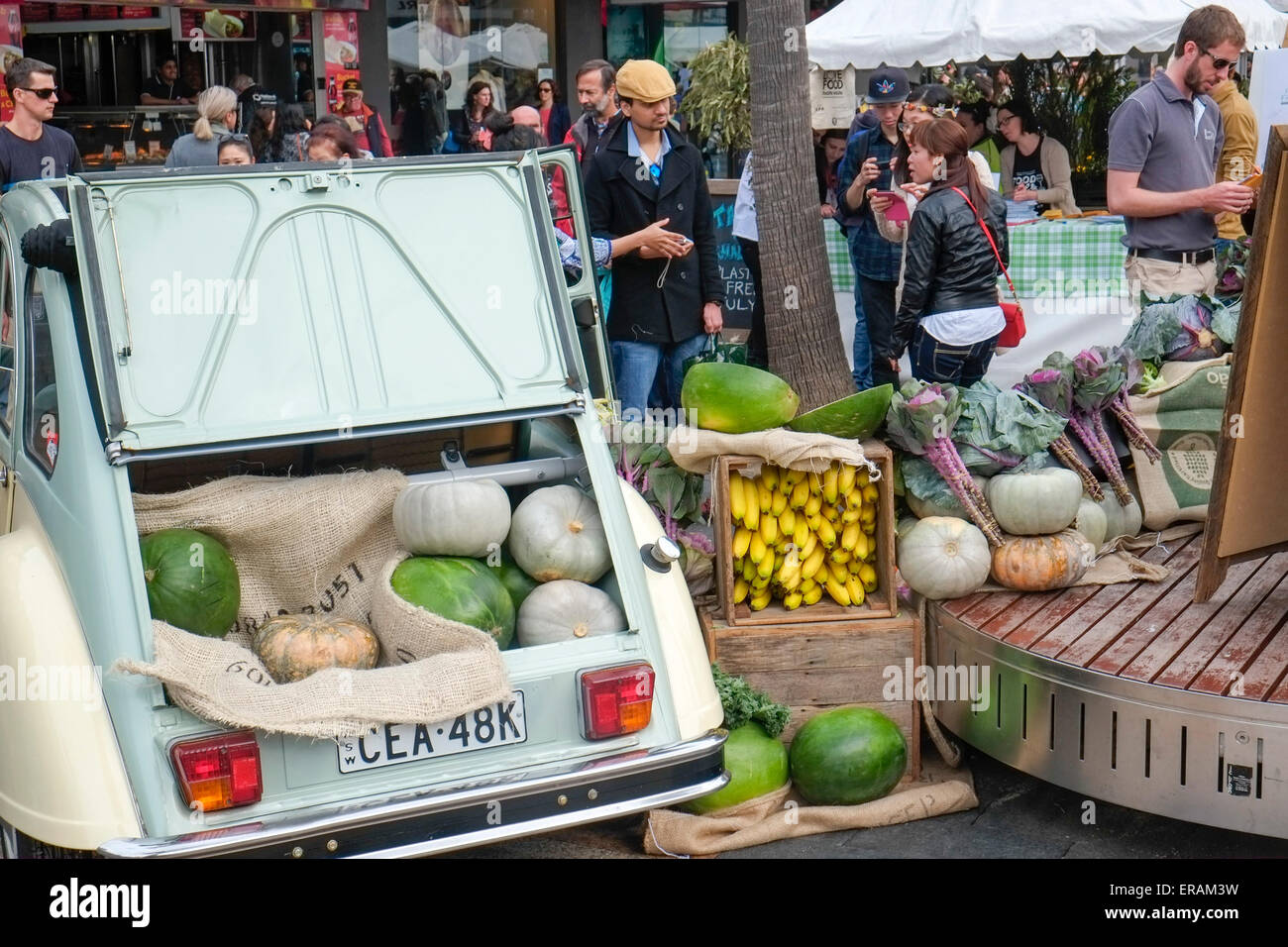 Geschmack von Manly Essen, Wein und Nachhaltigkeit Festival in seinem 29. Jahr auf Manly Beach und Corso, Sydney, New South Wales, Australien Stockfoto