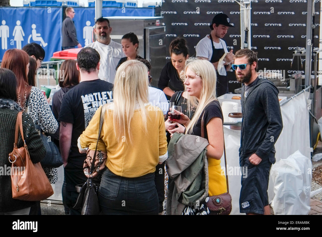 Manly Essen, Wein und Nachhaltigkeit Festival in seinem 29. Jahr auf Manly Beach und Corso, Sydney, New South Wales, Australien Stockfoto