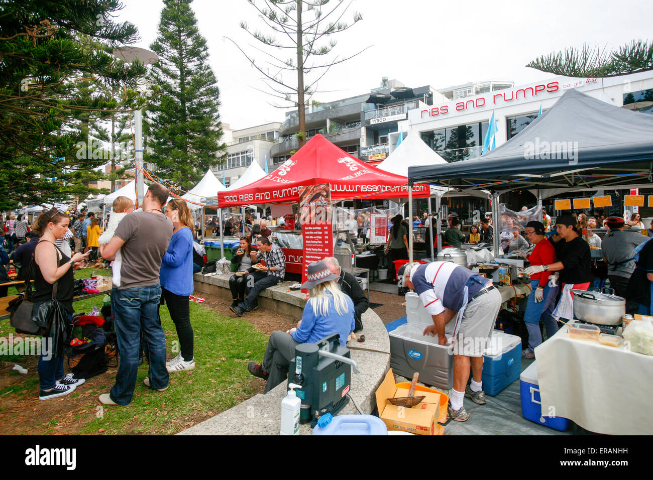 Manly Nachhaltigkeit, Essen und Wein Festival im 29. Jahr am Manly Beach und Corso, Sydney, Australien Stockfoto