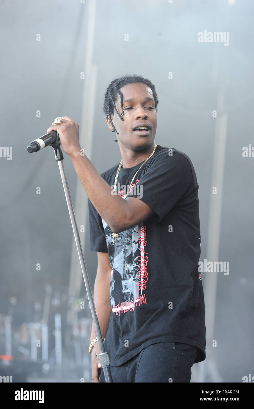 Philadelphia, Pennsylvania, USA. 31. Mai 2015. Ein$ AP ROCKY, erklingt in der Wurzeln Picknick 2015 am Festival Pier in Philadelphia Credit: Ricky Fitchett/ZUMA Draht/Alamy Live News Stockfoto