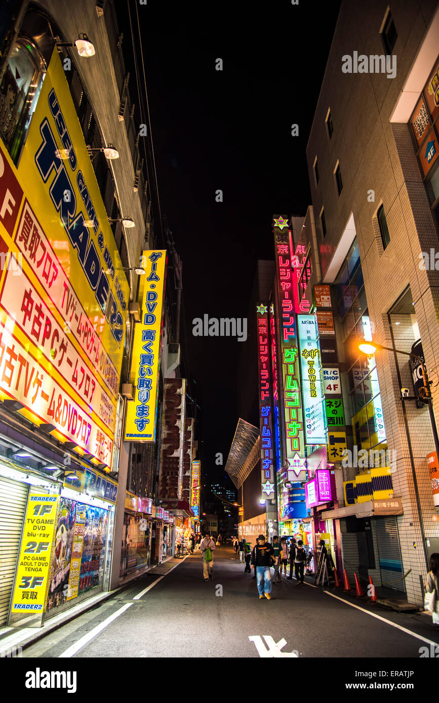 Straßenszene von Akihabara, Akihabara, Tokyo, Japan Stockfoto