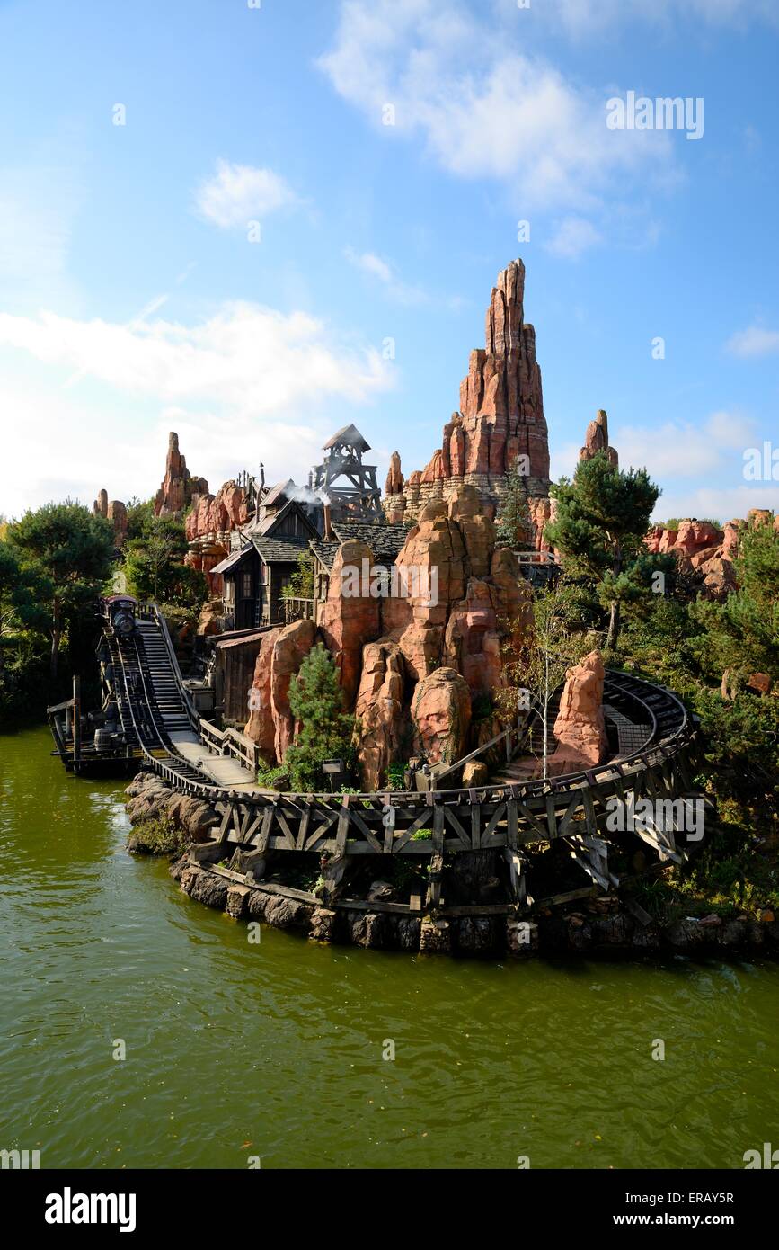 Tunder Bigmountain im Disneyland Paris Stockfoto