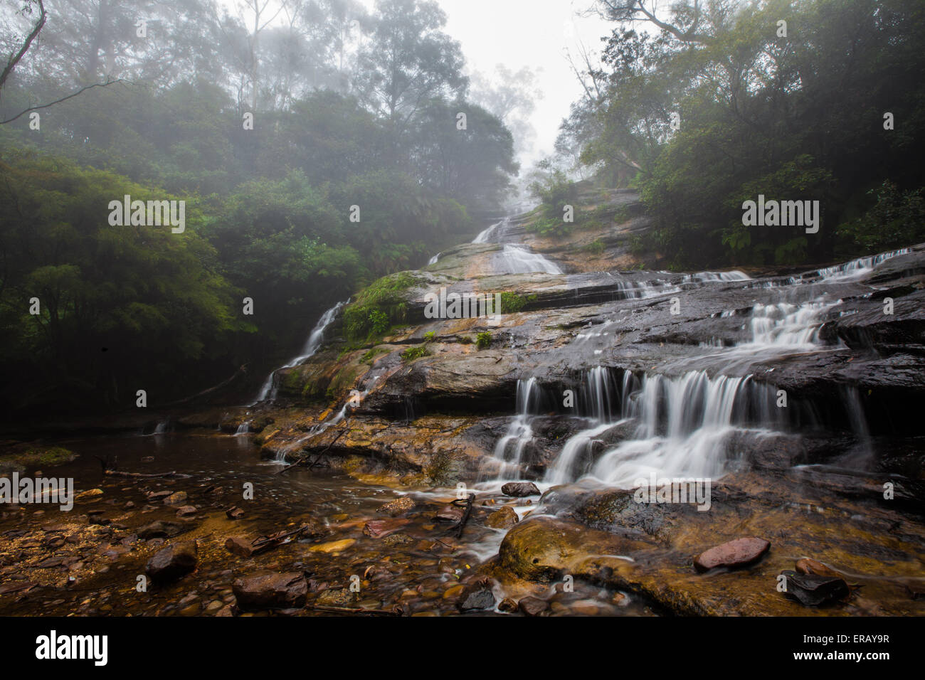 Katoomba Kaskaden Wasserfall in Blue Mountains in Australien. Stockfoto