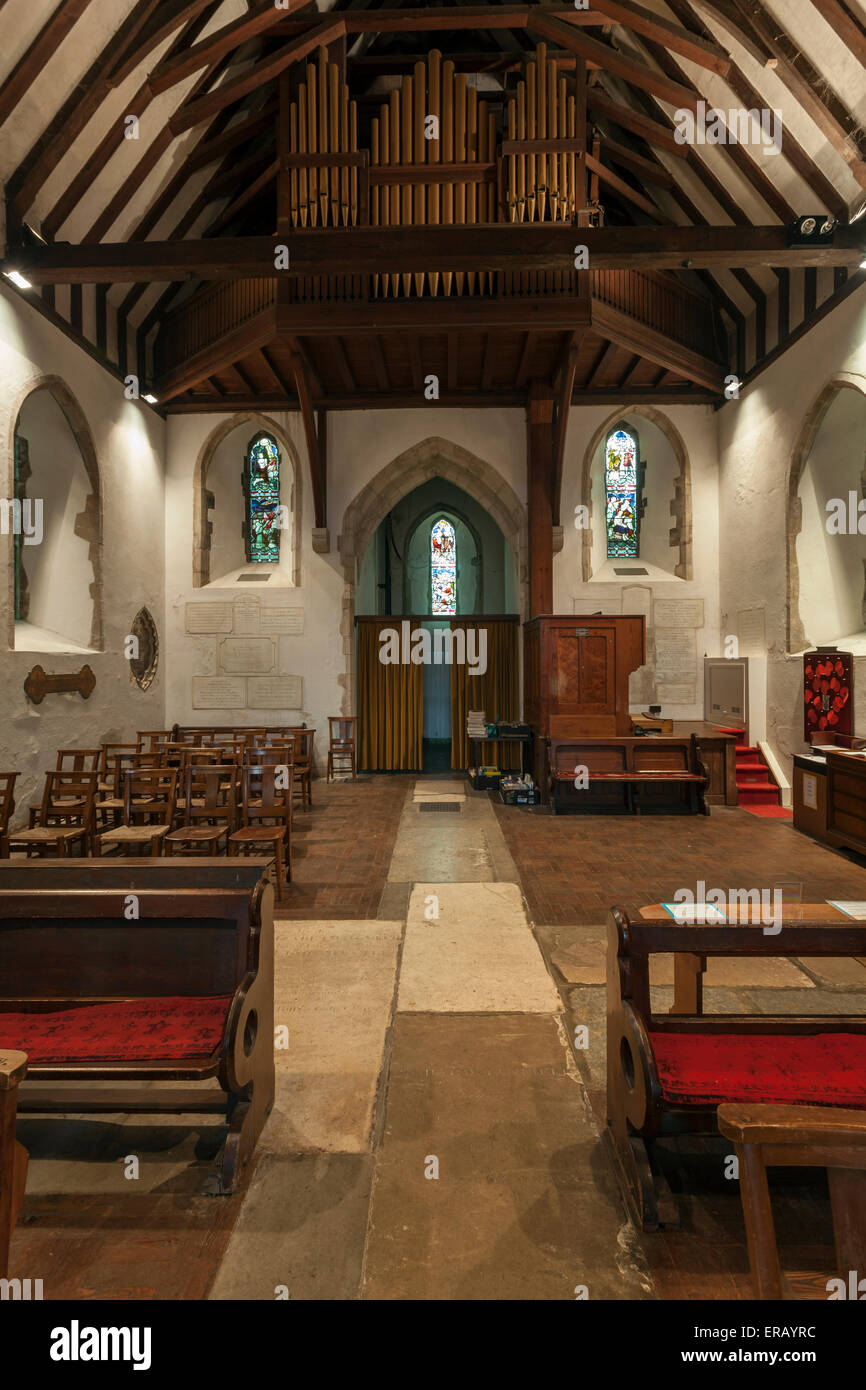 Innenraum der St.-Peter Kirche in Preston, Brighton, England. Stockfoto