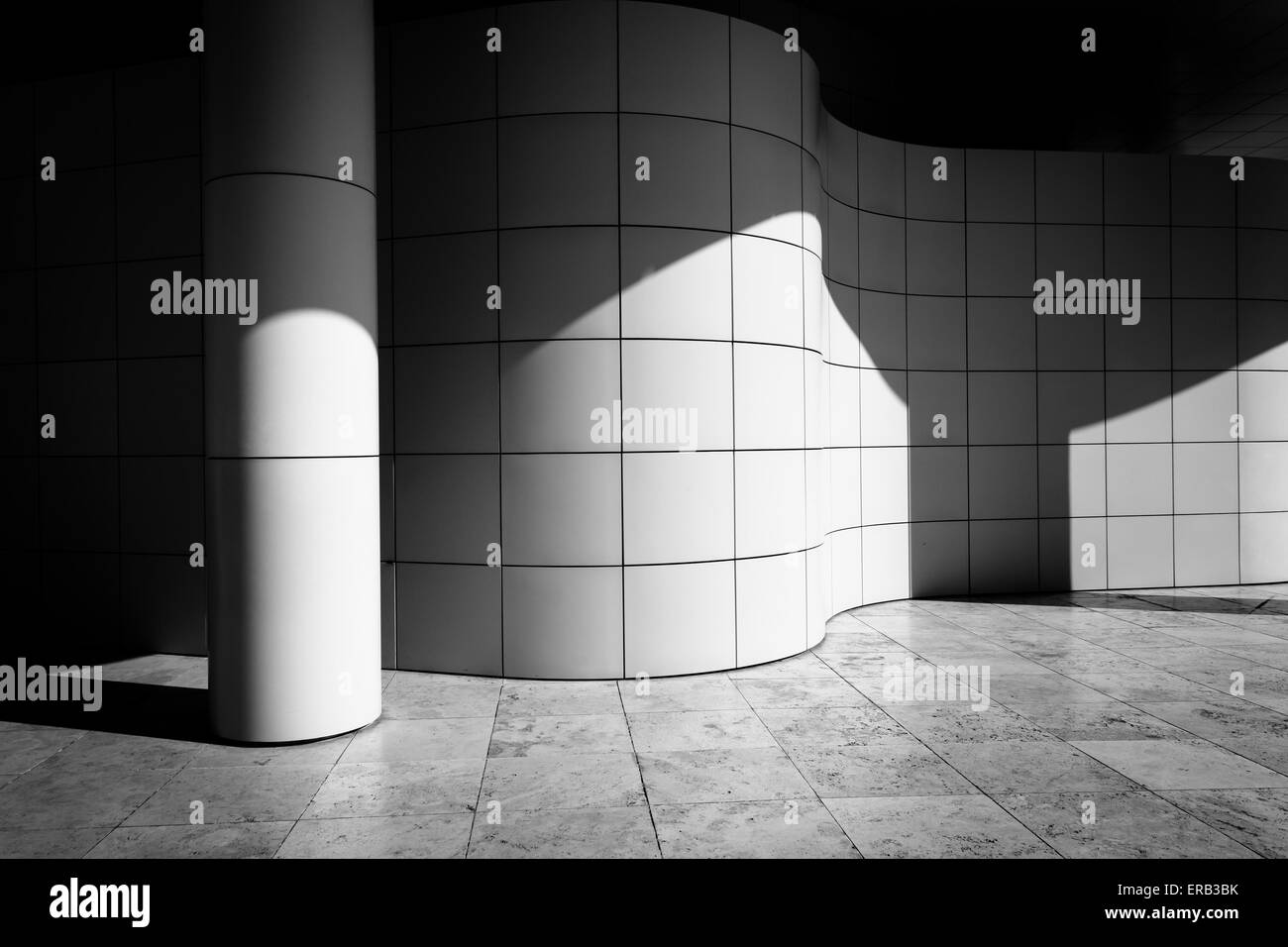 Moderne architektonische Details am Getty Center in Brentwood, Los Angeles, Kalifornien. Stockfoto