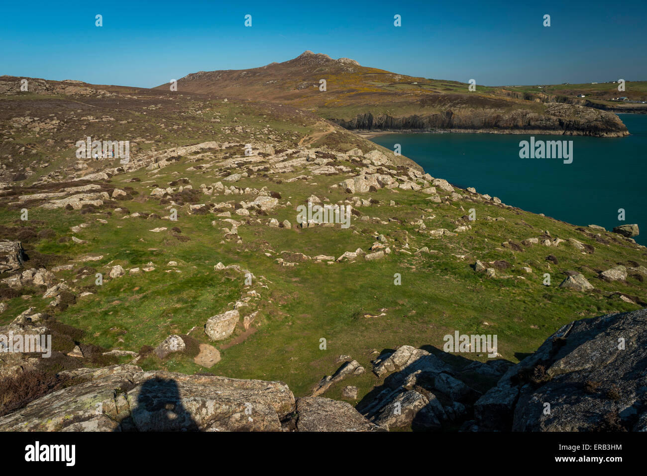 Eisenzeit bleibt St. Davids Kopf Besiedlung in Pembrokeshire, Wales Stockfoto