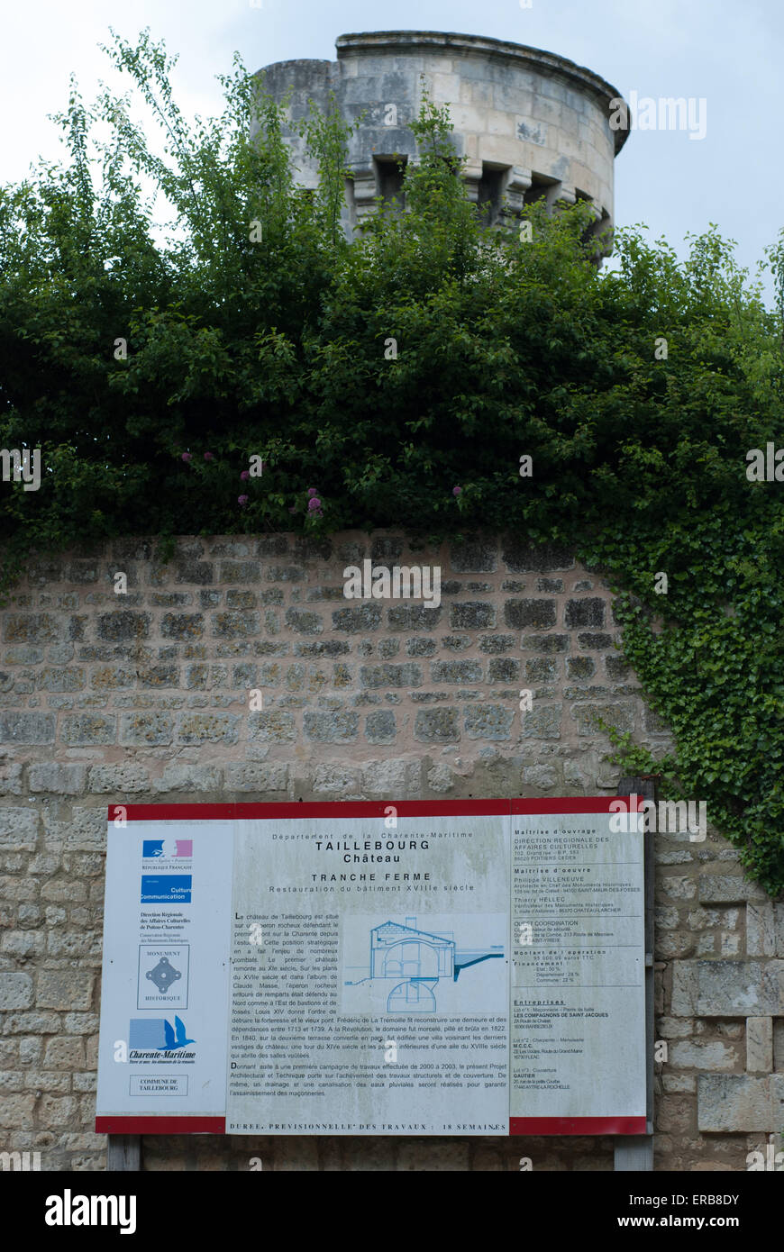 Taillebourg, Charente-Maritime-Frankreich Stockfoto