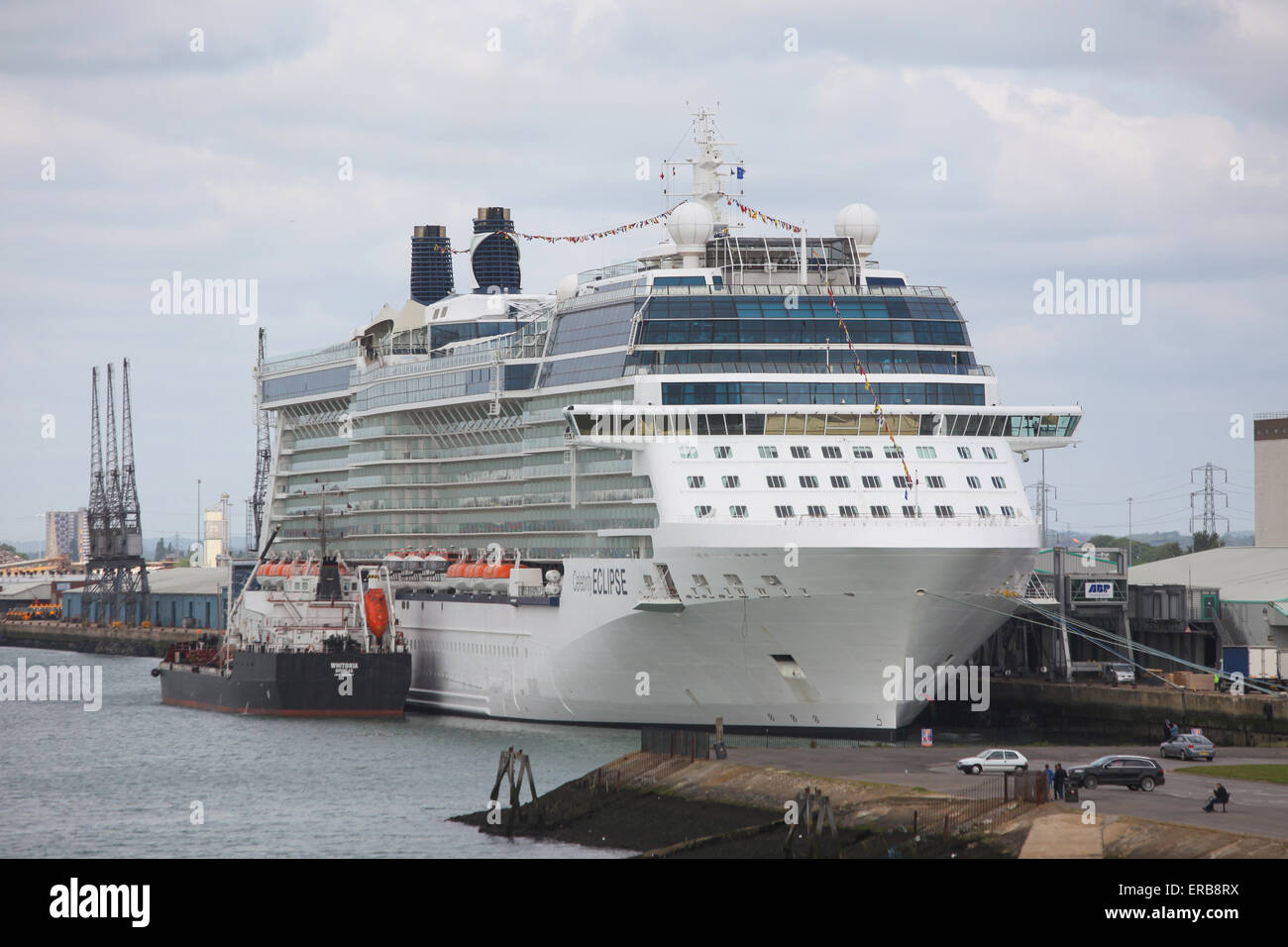 Celebrity Eclipse Kreuzfahrtschiff in Southampton Docks abgebildet Stockfoto