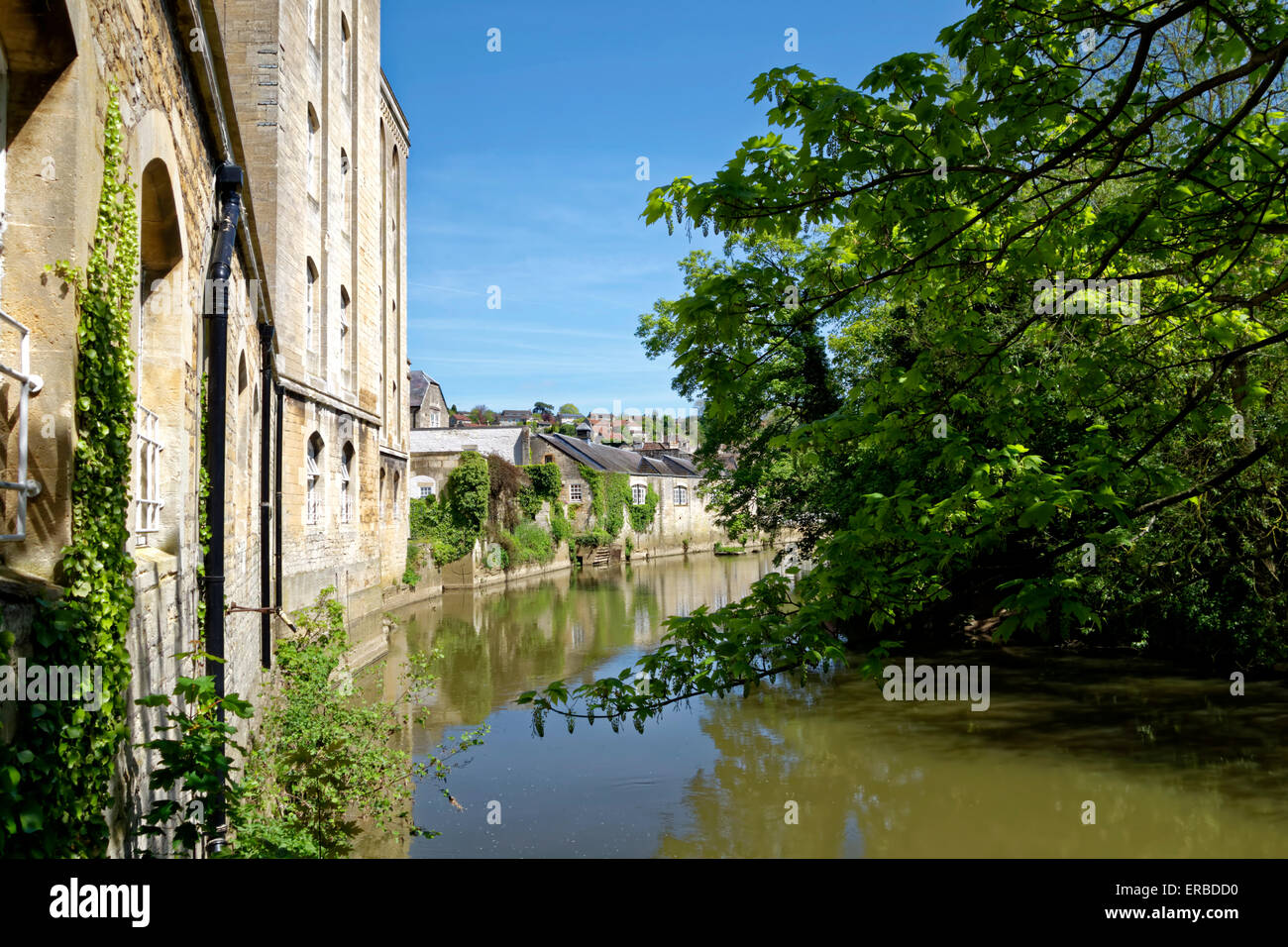 Abtei Mühle, Church Street, Tuch Mühle, Industriekultur, Bradford on Avon, Wiltshire, Vereinigtes Königreich. Stockfoto