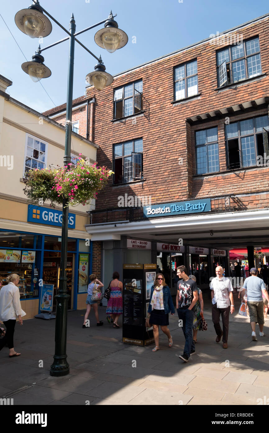 Old George Einkaufszentrum in der Stadt von Salisbury, Wiltshire, Vereinigtes Königreich. Stockfoto