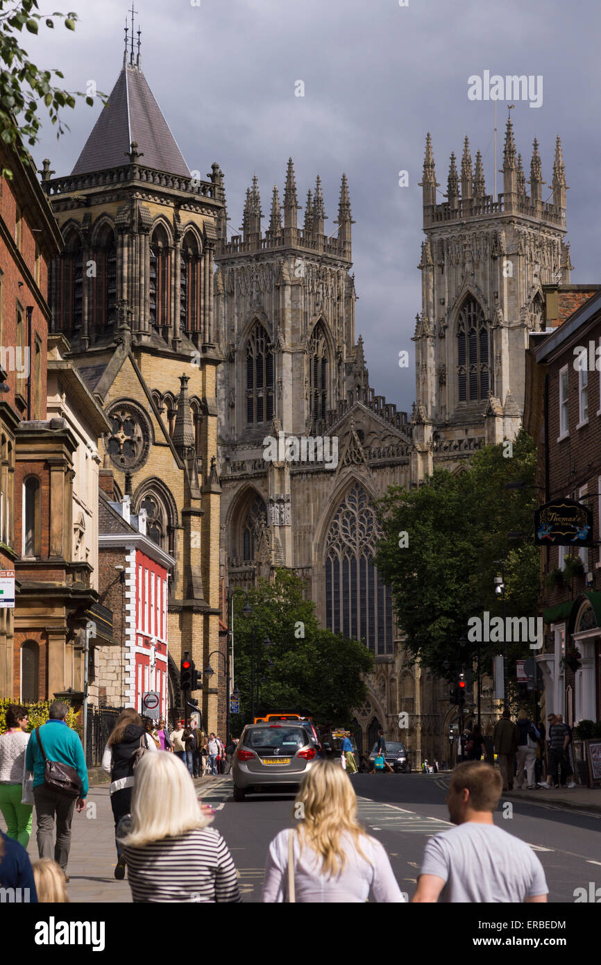 York Minster, einer gotischen Kathedrale in der Stadt York, Yorkshire, Großbritannien Stockfoto