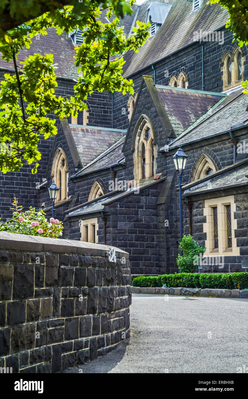 St. Stephen Kirche, Blaustein denkmalgeschützten Gebäude in Richmond, Australien Stockfoto