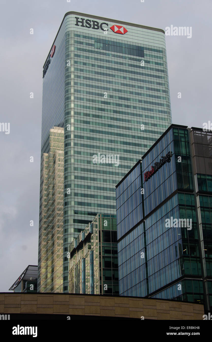 HSBC Global Headquarters in 8 Canada Square, Canary Wharf, London, UK Stockfoto