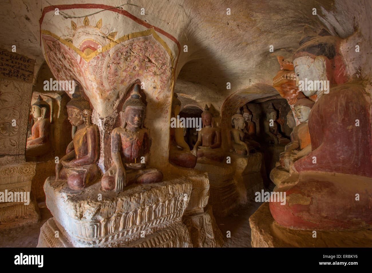 Shweba Taung Höhle in der Nähe von Monywa Myanmar Stockfoto