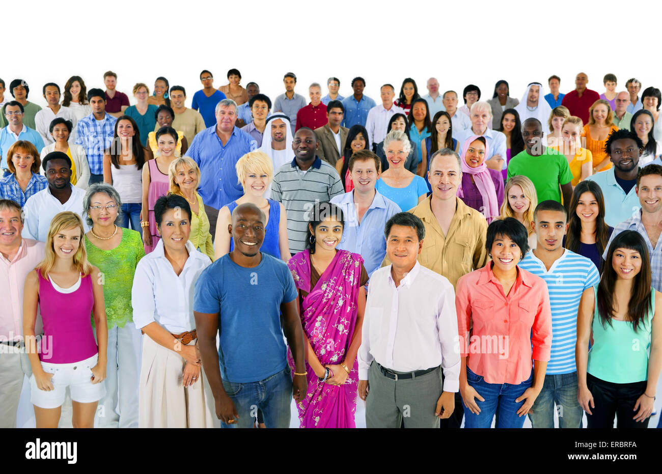 große multi-ethnischen Gruppe von Menschen Stockfoto