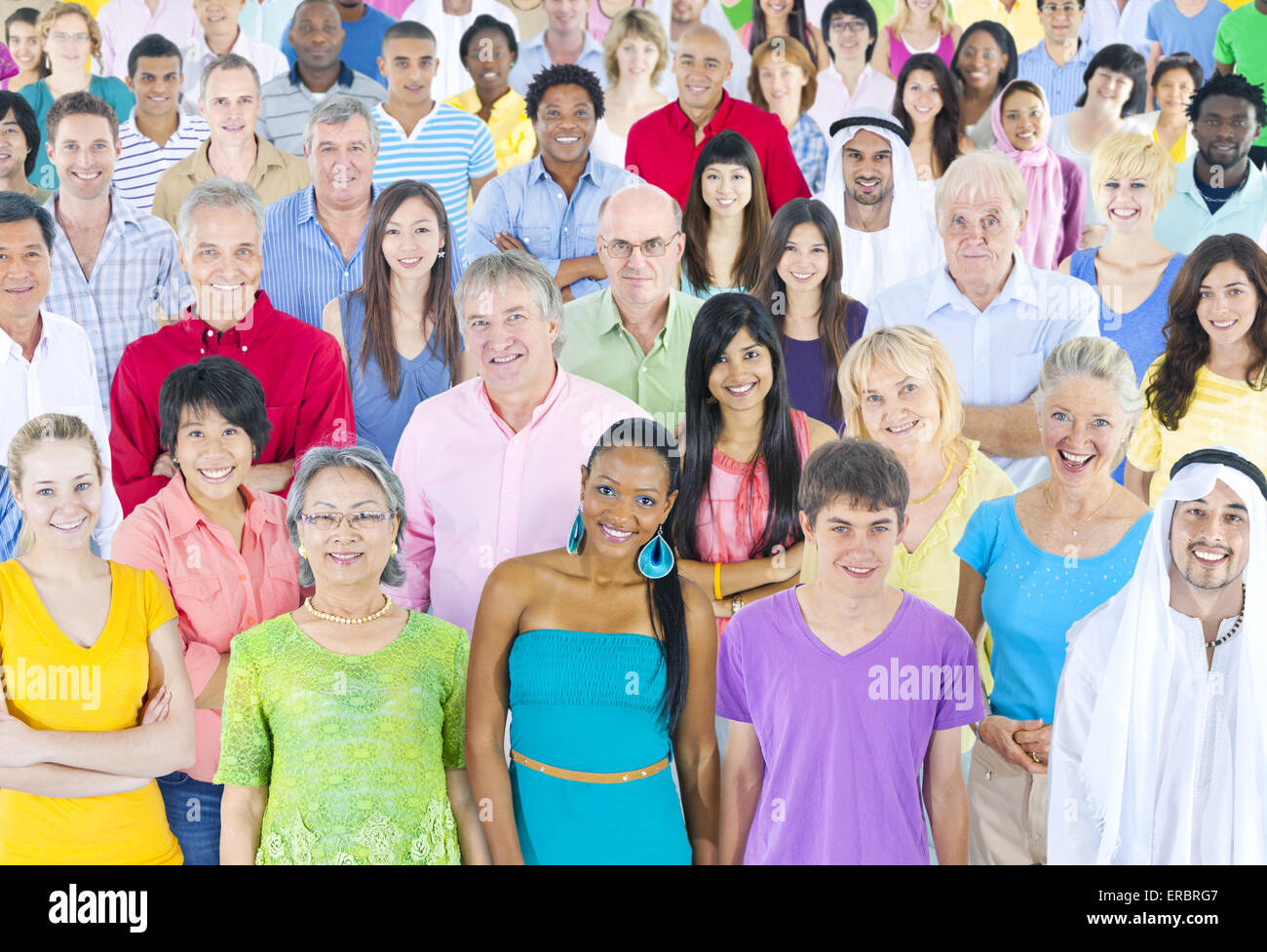 große multi-ethnischen Gruppe von Menschen Stockfoto