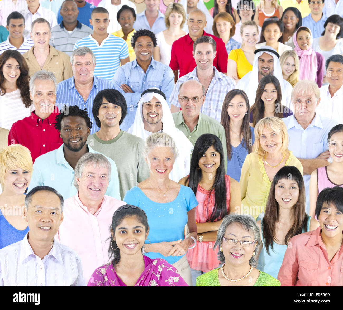 große multi-ethnischen Gruppe von Menschen Stockfoto