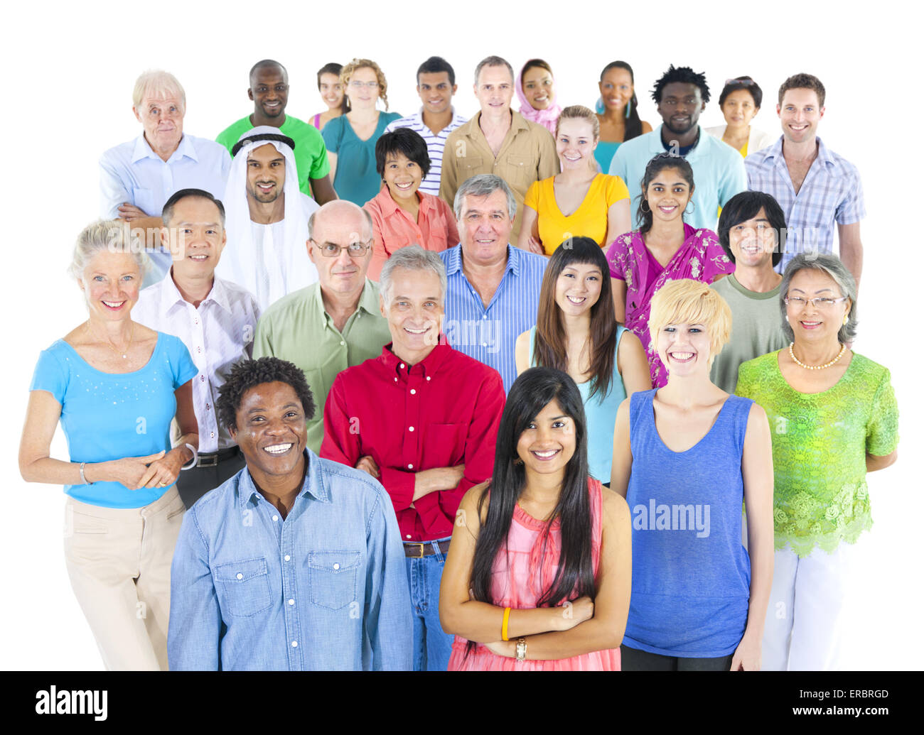 große multi-ethnischen Gruppe von Menschen Stockfoto
