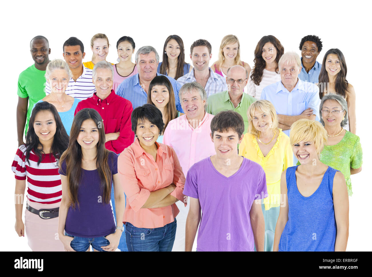 große multi-ethnischen Gruppe von Menschen Stockfoto