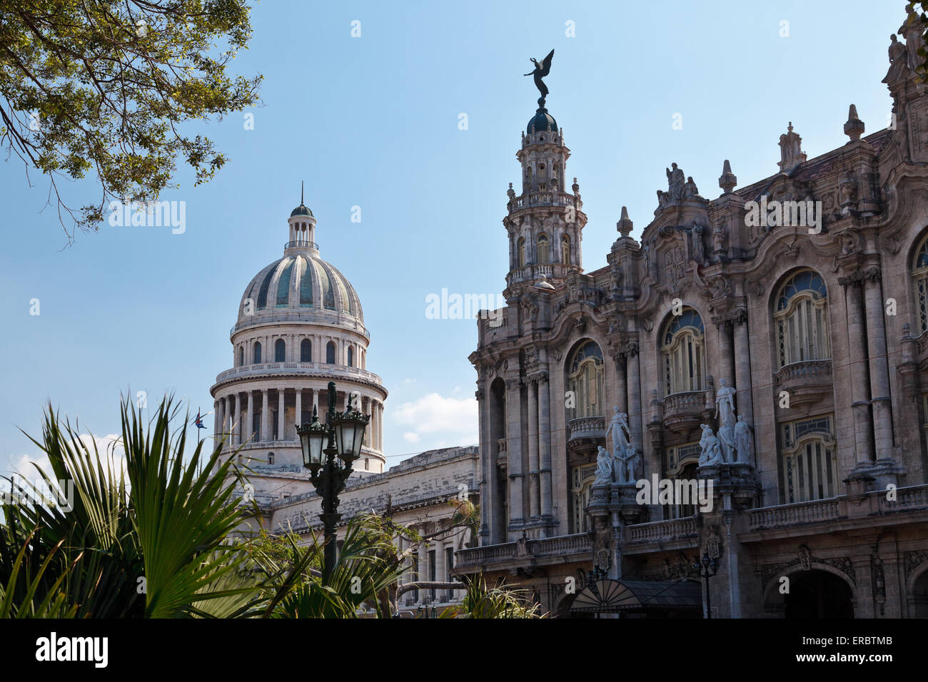 Großes Theater von Havanna und El Capitolio, Kuba Stockfoto