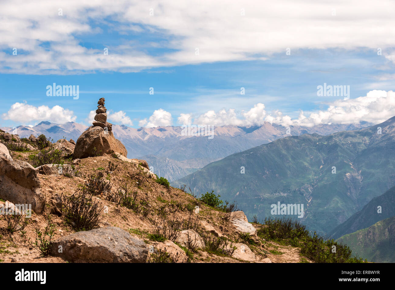 Schlucht des Flusses Colca in Südperu Stockfoto