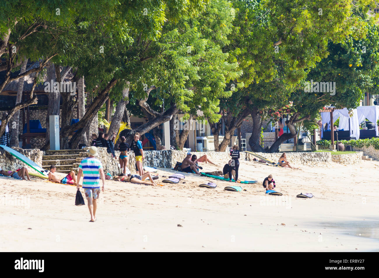 Strand von Jimbaran, Bali, Indonesien. Stockfoto