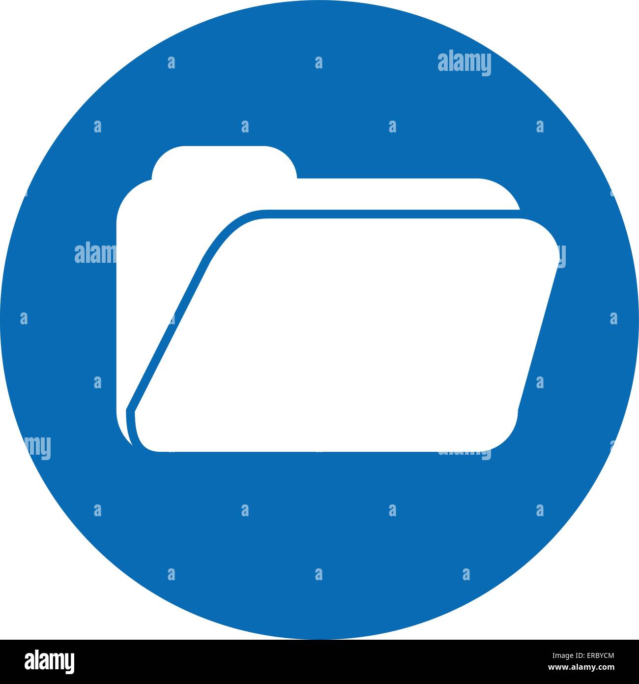 Vektor-Illustration eines geöffneten Ordner Icons. Konzept zu organisieren. Stock Vektor