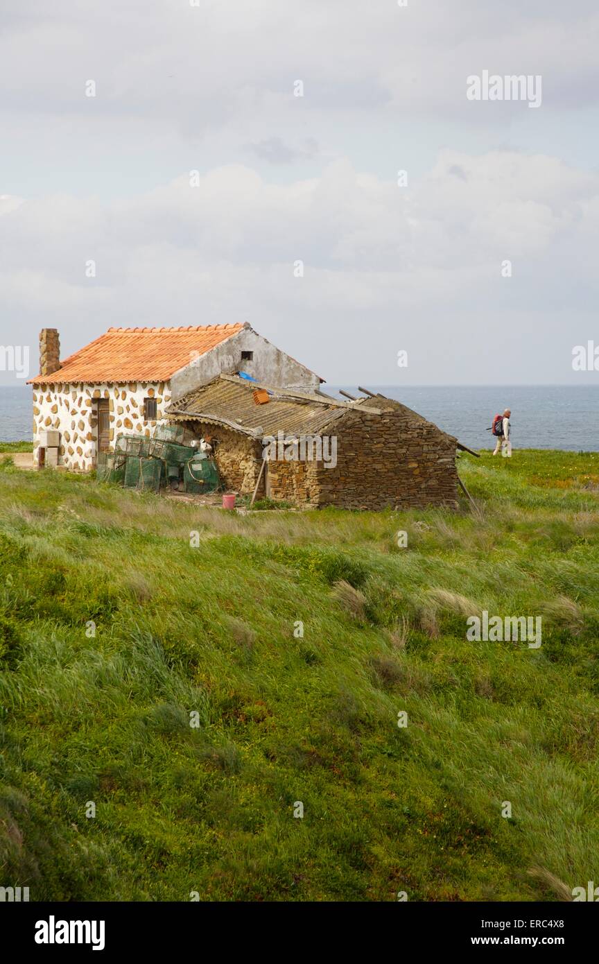 Alentejo Küste, Portugal, auf die Rota Vicentina, Küsten Wanderroute Stockfoto
