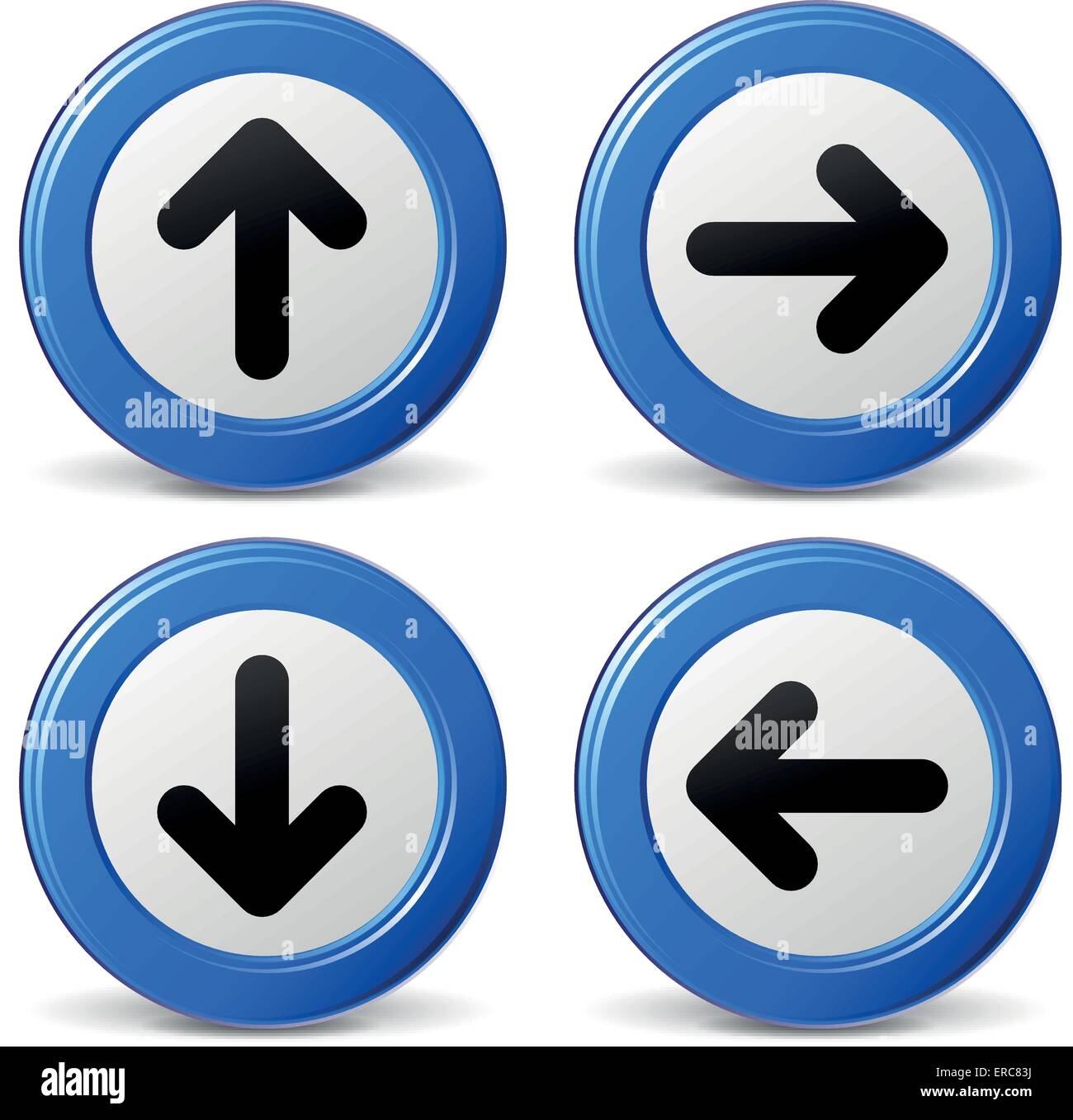 Vektor-Illustration von blauen Set Pfeile icons Stock Vektor
