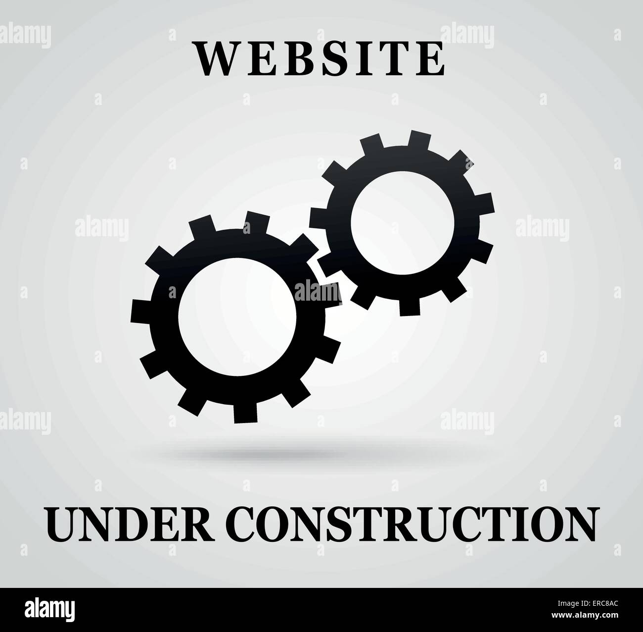 Vektor-Illustration der Website unter Hintergrund Baukonzept Stock Vektor