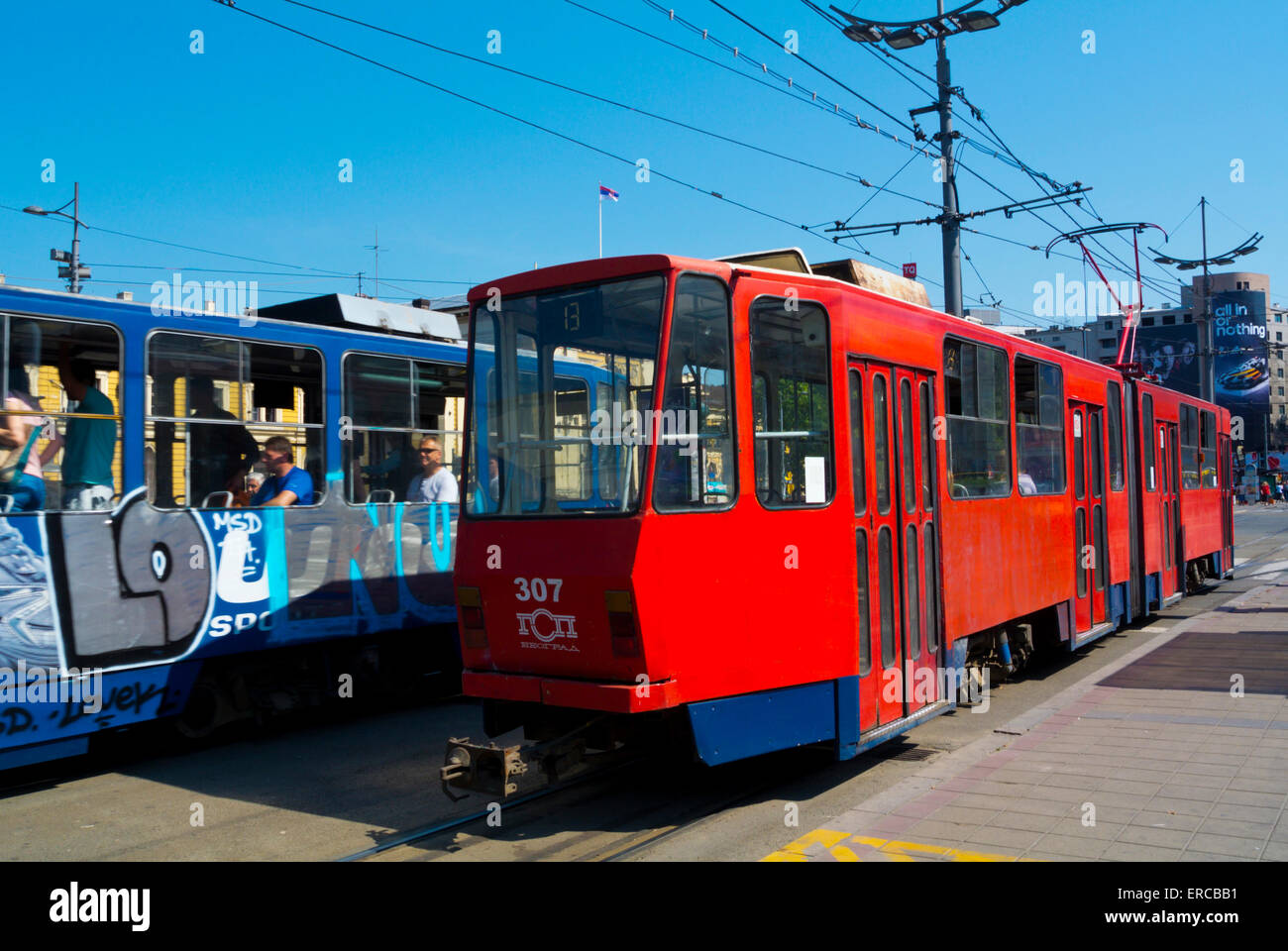Straßenbahnen, Belgrad, Serbien, Südosteuropa Stockfoto
