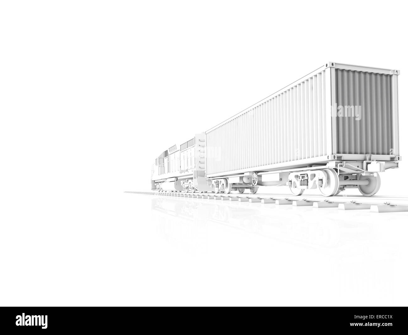 Logistikkonzept. 3D-Rendering Stockfoto