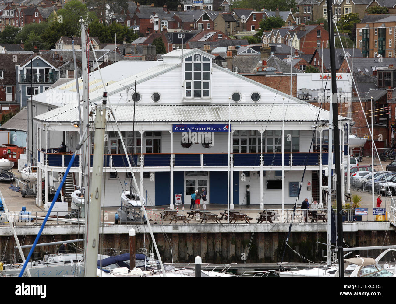 Cowes Yacht Haven am Fluss Medina in Cowes auf der Isle Of Wight-UK Stockfoto