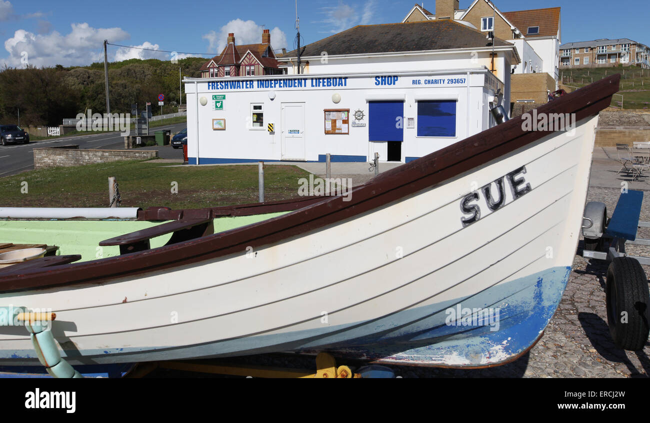 Süßwasser Lifeboat Station, Freshwater Bay, Isle Of Wight UK Stockfoto