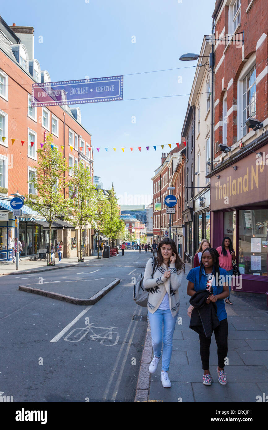 Das kreative Viertel, Hockley, Nottingham, England, UK Stockfoto