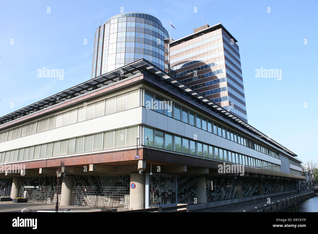 Hauptsitz der De Nederlandsche Bank (DNB), der niederländischen Zentralbank Westeinde 1, Amsterdam Niederlande. Stockfoto